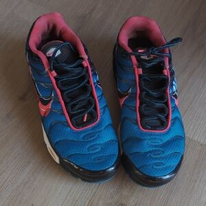 Nike Blue and Pink Running Shoes with Black Trim